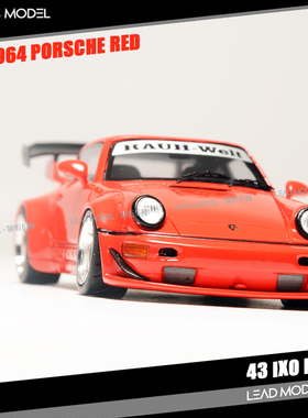 现货|RWB 964 宽体改装版 红色 911 IXO 1/43 树脂车模型