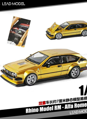 【领衔】现货|Alfa Romeo GTV6 Rhino 64阿尔法罗密欧车模型RM 金