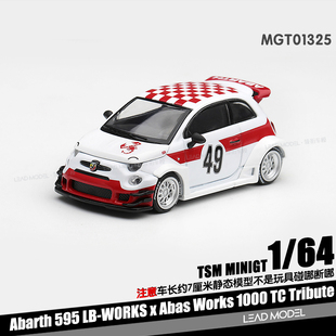 【领衔】预订|Abarth 595 LBWK Abas Tribute 1/64 车模型 MINIGT
