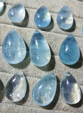 水滴星光裸石小配饰礼品海蓝宝