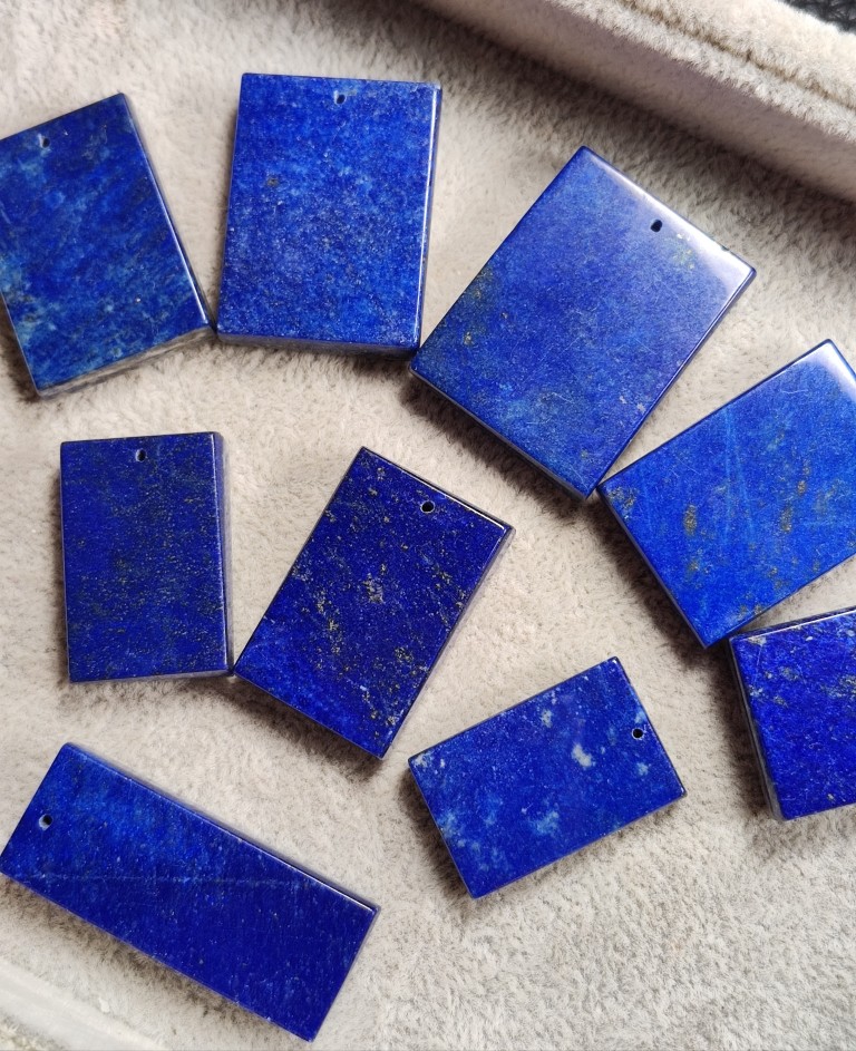 一物一图天然青金石无事牌吊坠平安无事牌裸石男女编绳毛衣链长链