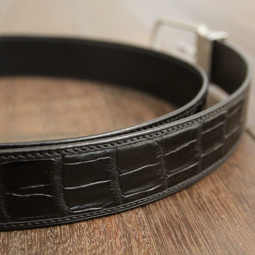 Ремень, ретро пряжка для отдыха, крокодил, из натуральной кожи, простой и элегантный дизайн, делается под заказ