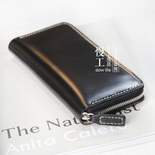 一针一线全手缝 拉链钱包 慢工 新禧马臀皮长款 镇店之宝