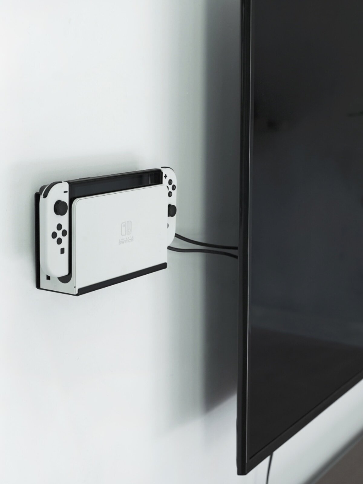 NINTENDO 스위치 OLED 버전 벽걸이 브래킷[스위치의 이전 버전 및 확장 버전과 호환] 금속 단순