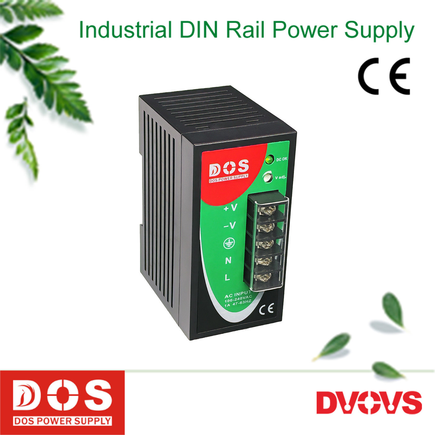 厂家直销DOS导轨式开关电源供应器可选直流数字电压显示5V12V24V