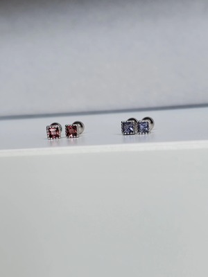 纯银简约天然宝石男女通用