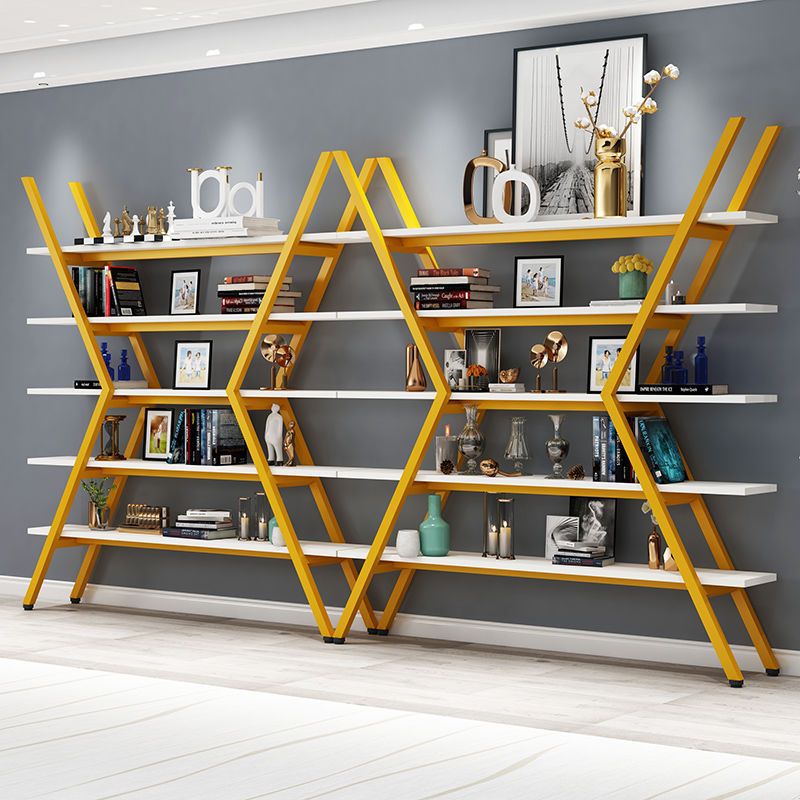 隔板置物架书架简约落地收纳铁艺