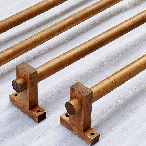 实木窗帘杆纱幔架挂衣杆日式北欧