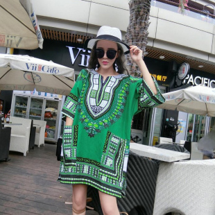 女士短袖 广场舞男士 T恤 东南亚旅行沙滩服 非洲鼓演出服