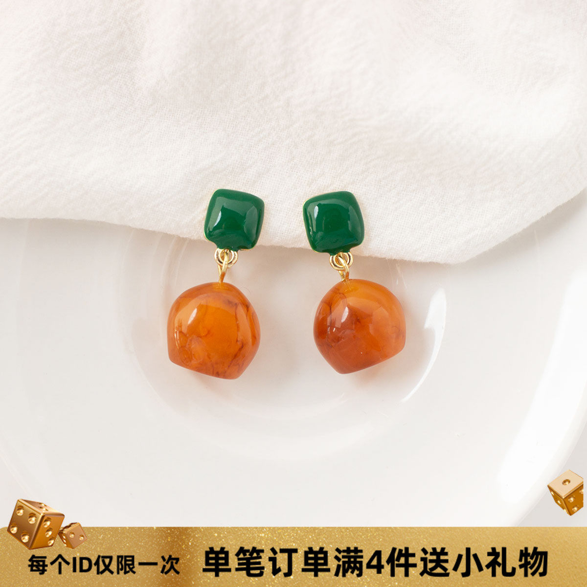 复古设计文艺范个性气质耳坠耳夹