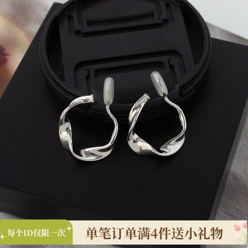 C圈耳环莫比乌斯环耳环无痛耳饰
