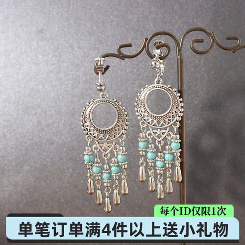 度假风复古气质耳环流苏耳钩