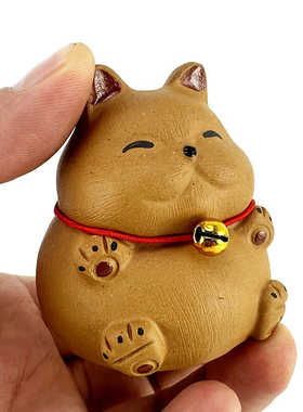 慈缘正堂宜兴紫砂宠铃铛猫新中式