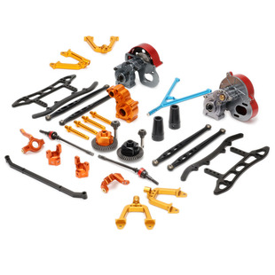 AXIAL 1/10 SCX10 一代90022铝合金转向杯C座后轴齿轮拉杆差速壳