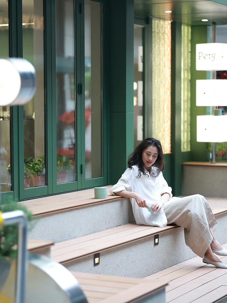 悦迷Art Nuts  以时光之名悠悠我心进口雨露麻高腰显腿长直筒半裙