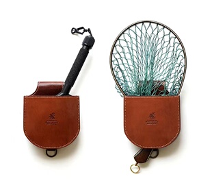 日本卡斯特CASKET 吉田光合作款便携式抄网用腰包 收纳抄网包真皮