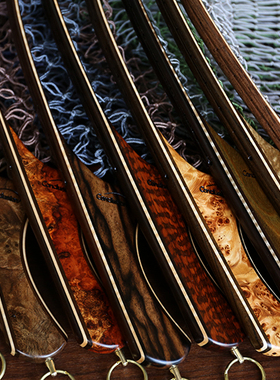 日本2023款 CASKET 木制手工抄网23CM溪流钓微物用黄毛路亚飞蝇