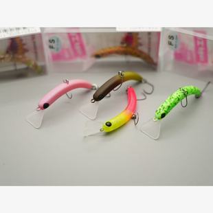 日本鳟鱼管钓微物倒舌板单钩1089工房路亚饵45FS沉水米诺