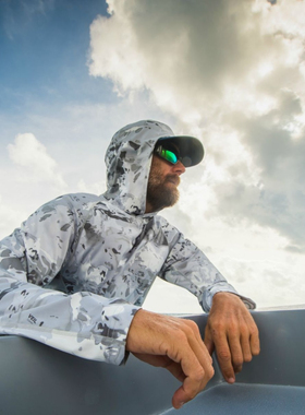 美国simms新款 夏季清凉钓鱼服 长袖连帽冰丝透气速干 路亚防晒衣