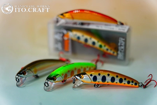 溪流饵鳟鱼 日本ITO 山夷50S 虾夷 翘嘴路亚饵沉水米诺 CRAFT伊藤