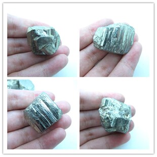 天然黄铁矿标本 明亮金属光泽 结晶 矿石标本 2元/颗