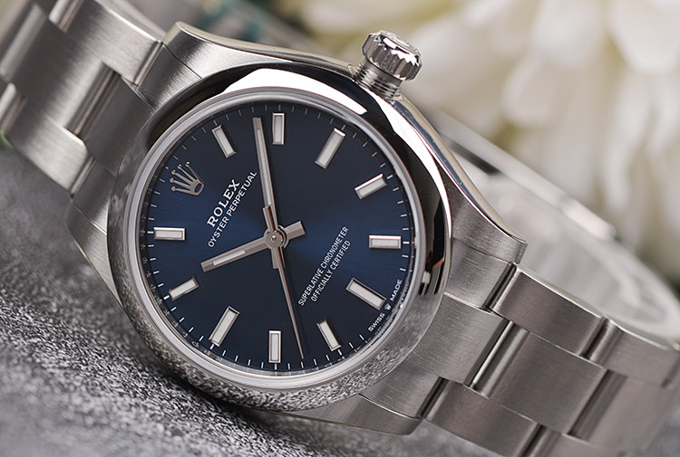 已售出【国行全新】劳力士新款蚝式恒动蓝面自动机械钢带女表277200全套