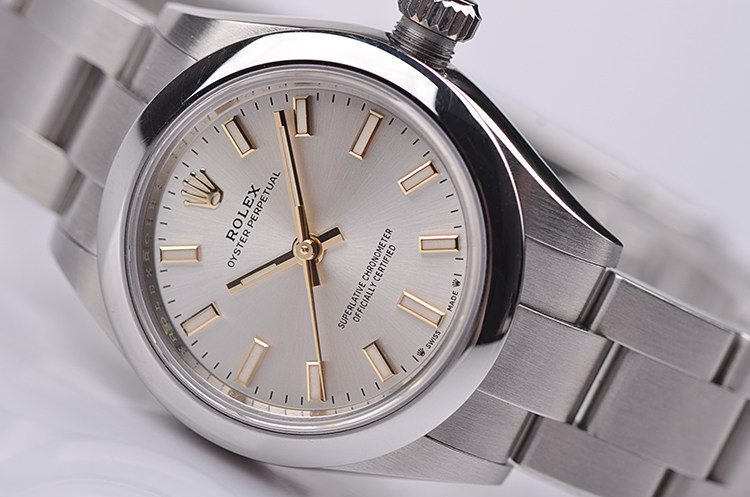 已售出【99新】劳力士蚝式恒动银面大三针自动机械钢带女表276200盒证齐