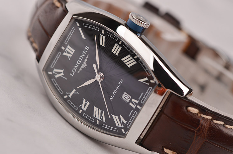 已售出【98新】浪琴典藏系列酒桶型小三针日历自动女表L2.142.4.51.4