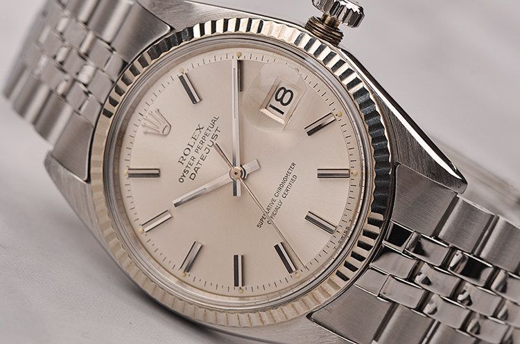 已售出【中古佳品】劳力士钢王银盘大三针日历自动机械钢带男表1601