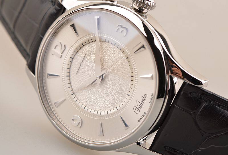 已售出【未使用品】窝路坚精钢白面大三针闹铃手上链39MM皮带男表-万力