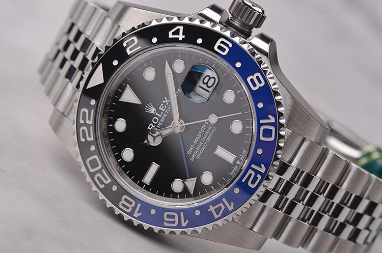 已售出【未使用品】劳力士格林尼治II型国米圈GMT男表126710BLNR盒证齐