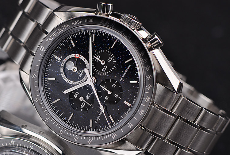 已售出【98新】欧米茄超霸登月砂金石面月相男表311.30.44.32.01.001