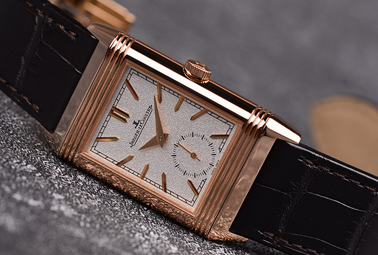 已售出【98新】积家翻转面玫瑰金双表盘两地时昼夜显示男表Q3902420全套