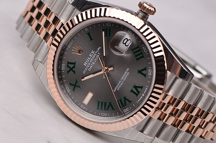 已售出【国行全新】劳力士日志型126331绿罗马五铢带自动机械男表 全膜