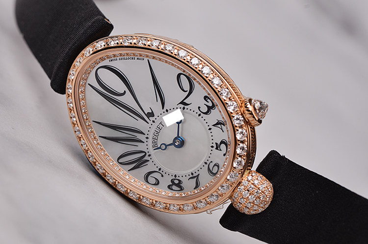 已售出【未使用】宝玑那不勒斯王后玫瑰金镶钻女表8928BR/5W/944/DD0D