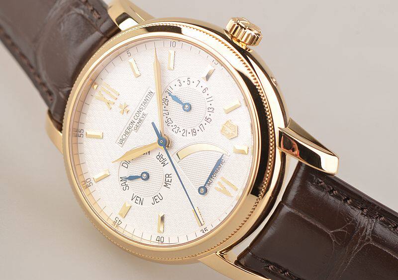 已售出【97新】江诗丹顿250周年黄金动显双历限量版男表85250/000J-9141