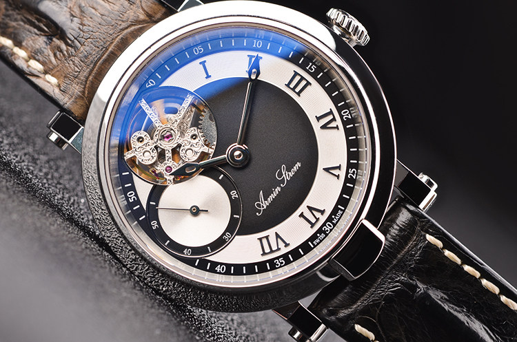 已售出【98新】独立制表ARMIN STROM 镂空小三针手上链折叠扣皮带男表