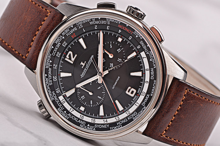 已售出【97新】积家北宸钛金属世界时计时自动机械皮带男表Q905T471