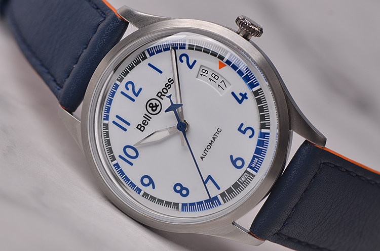 【未使用品】柏莱士VINTAGE限量版大三针日历男表BRV192-BB-ST