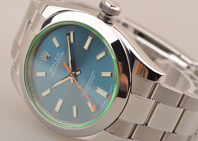 已售出【97新】劳力士MILGAUSS蓝盘绿玻璃闪电针自动机械男表116400GV