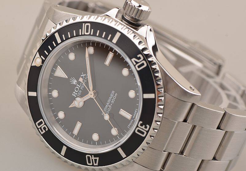 已售出【97新】劳力士无历黑水鬼14060大三针自动机械钢带男表 平头4圈