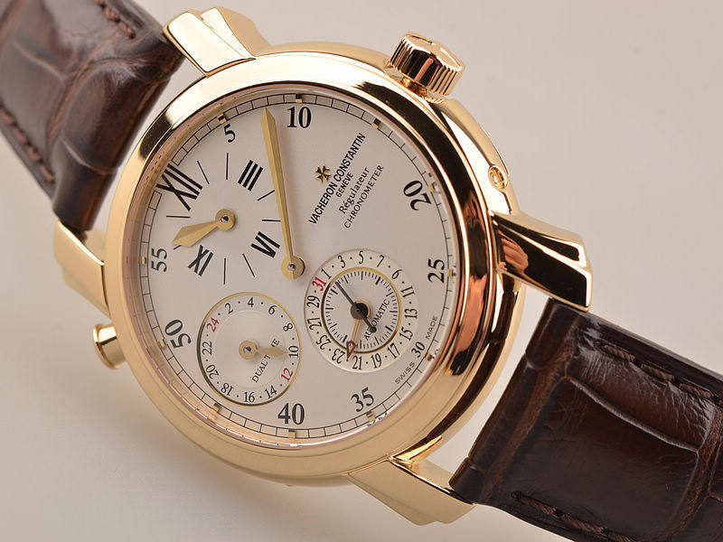 已售出【97新】江诗丹顿黄金规范指针将官底自动男表42005/000J-8901