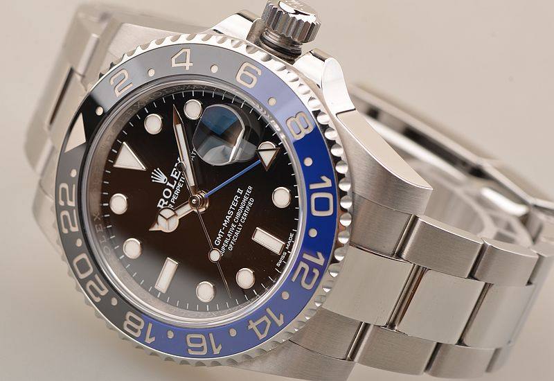 已售出【97新】劳力士格林尼治II型国米圈GMT自动机械男表116710BLNR