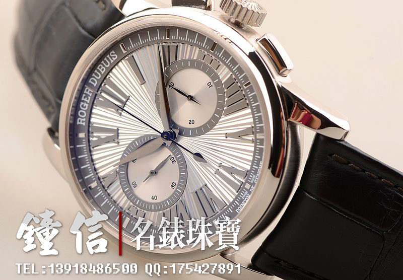 已售出【99新】罗杰杜彼新款白金自动计时男表RDDBHO0567国行新品全套