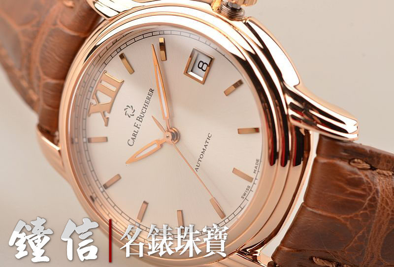 已售出【97新】宝齐莱奥奇米德玫瑰金大三针日历男表00.10212.03.15.01