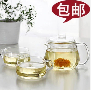 耐热玻璃茶具套装 花茶壶带过滤 玻璃茶壶 玻璃整套茶具包邮