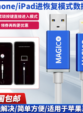 全自动iPhoneiPad进恢复模式数据线刷机数据线苹果专用iphone1516
