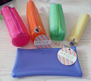 包邮法国Clairefontaine糖果色PP学生透明果冻笔袋收纳包