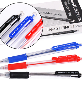 三菱圆珠笔SN-101 日本uni-ball品牌直销按动07MM黑色 塑料原子笔