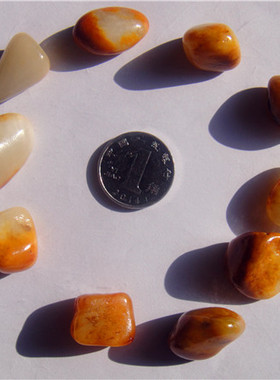 41克新疆和田玉籽料黄沁原石籽料手链（原籽无修）